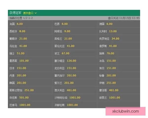 世界杯赛事胜负赔率实时查询与投注技巧全面指南